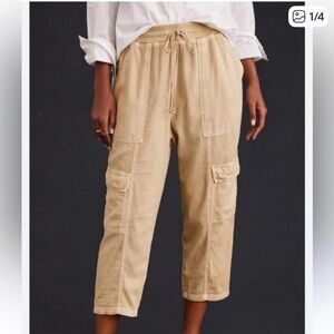 Anthropologie Daily Practice The Evergreen Cargo Pants small one leg discolored